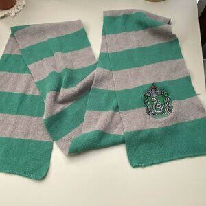 Slytherin Harry Potter Green Striped Embroidered Scarf